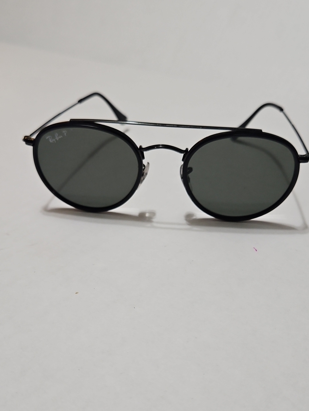 Ray-Ban RB3647 N 002/58 Black Round Frame Sunglasses with Green Lenses 51 22 145